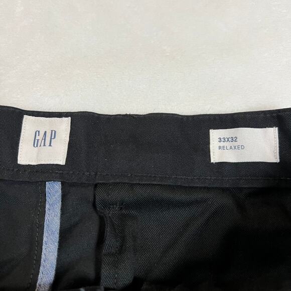 Gap Men's Relaxed Straight Leg Chino Pants Size 33 x 32 Minimalist Career Casual - Picture 4 of 11